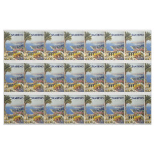 Vintage Sanremo Itália tecido personalizável