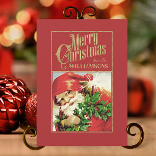 Vintage Santa Claus - Cartão de Natal Retroativo