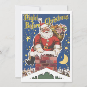 Vintage Santa Claus, Convite de festas de Natal