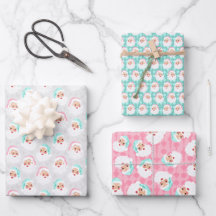 Vintage Santa Claus Encara Pastel Colors Natal