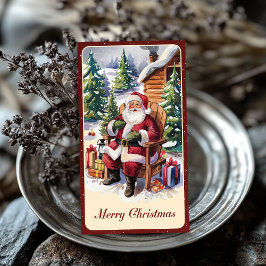 Vintage Santa Claus Papel de tecidos de Natal