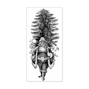 Vintage Santa Clause carimbo de Natal