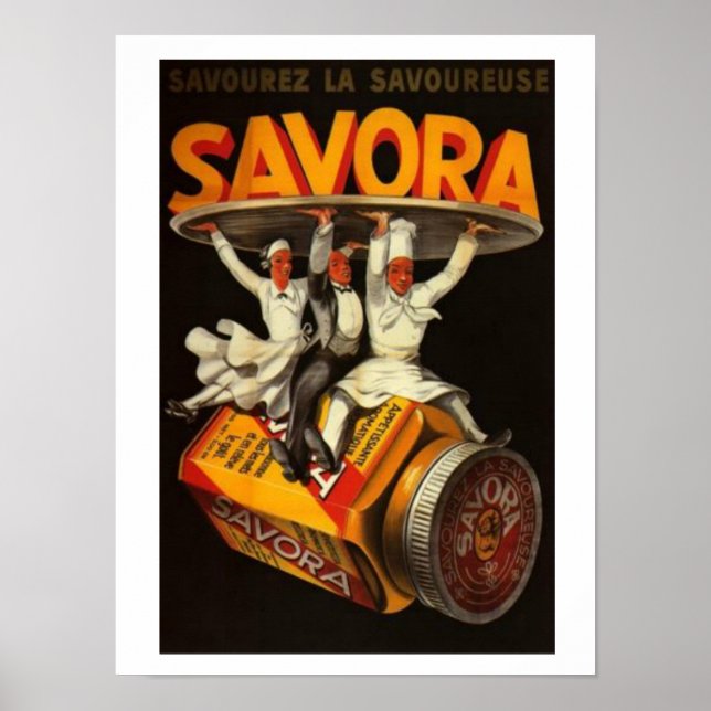 Vintage" Savora" Poster 12 x 16 (Frente)