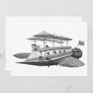 Vintage Science Ficship Convite Eclipse