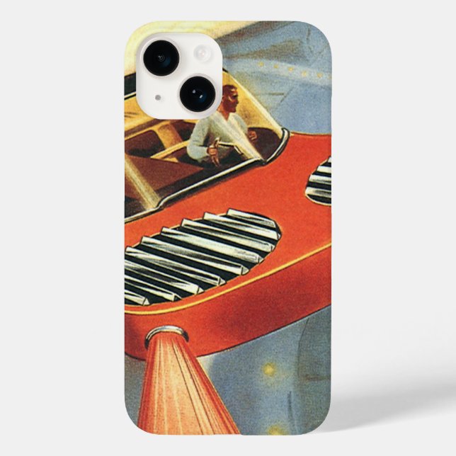 Vintage Science Ficting Carro Voador Futurístico (Verso)