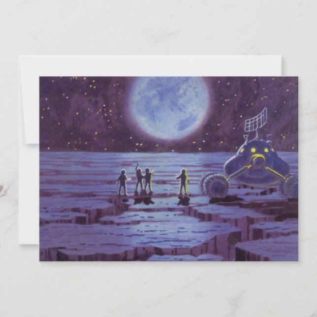 Vintage Science Ficting Earth Rover Aliens na Lua (Frente)