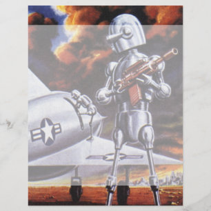 Vintage Science Ficting Soldados Robôs Militares