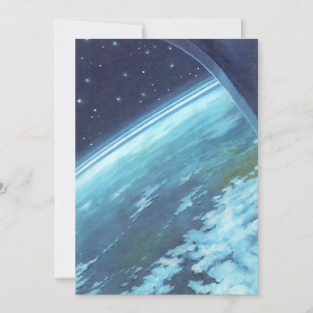 Vintage Science Fiction, Earth at Night with Stars (Frente)