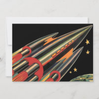 Vintage Science Fiction Roket Ship by Space Stars