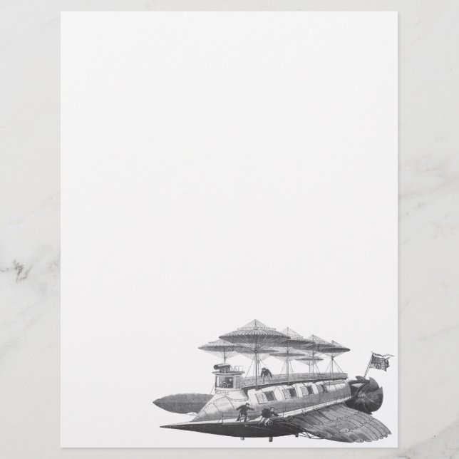 Vintage Science Fiction Steampunk Airship Eclipse (Frente)