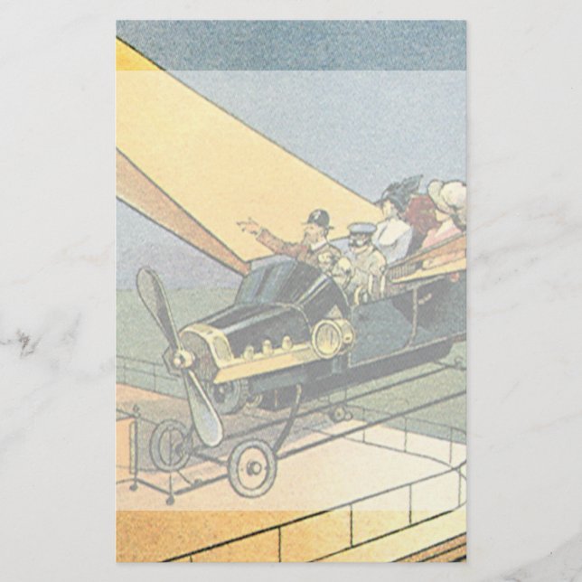 Vintage Science Fiction Steampunk Carro Convertíve (Frente)