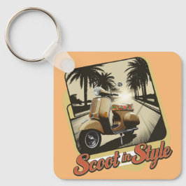 Vintage Scoot in Style Chaveiro