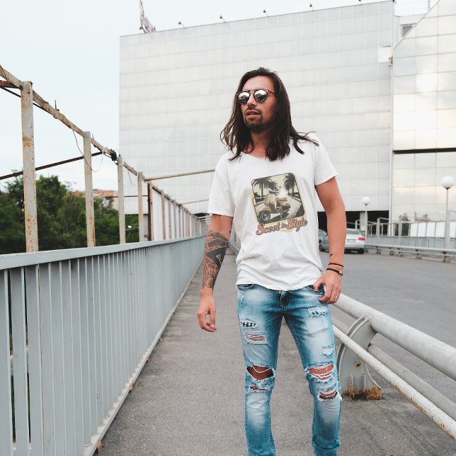 Vintage Scoot in Style T-Shirt (Criador carregado)