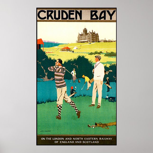 Vintage Scotland Golf Poster (Frente)