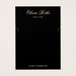 Vintage Script Black Neclace Display