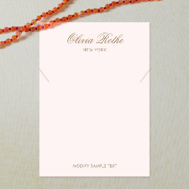 Vintage Script Colar Rosa claro