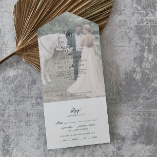 Vintage Script Faded Photo Casamento