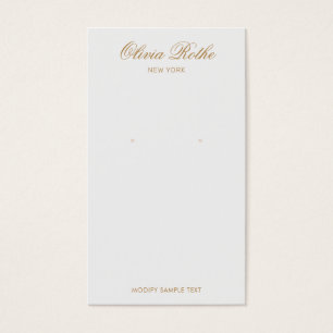 Vintage Script Light Cinza Earring Display