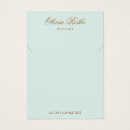 Vintage Script Light Turquoise Necklace