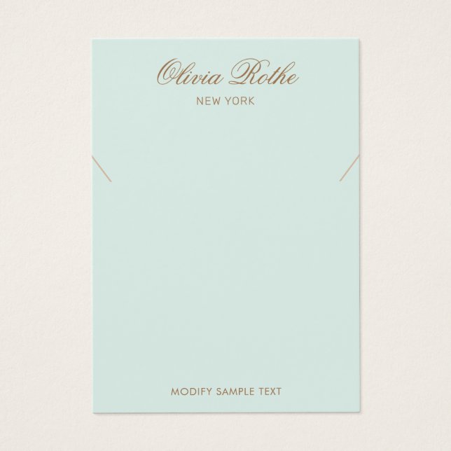 Vintage Script Light Turquoise Necklace (Frente)