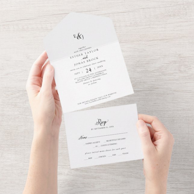 Vintage Script Wedding (Tearaway)