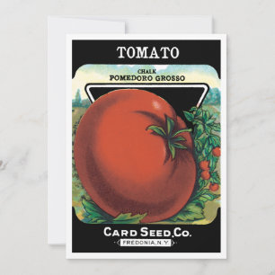 Vintage Seed Packet Label Art, Tomato Pomodoro