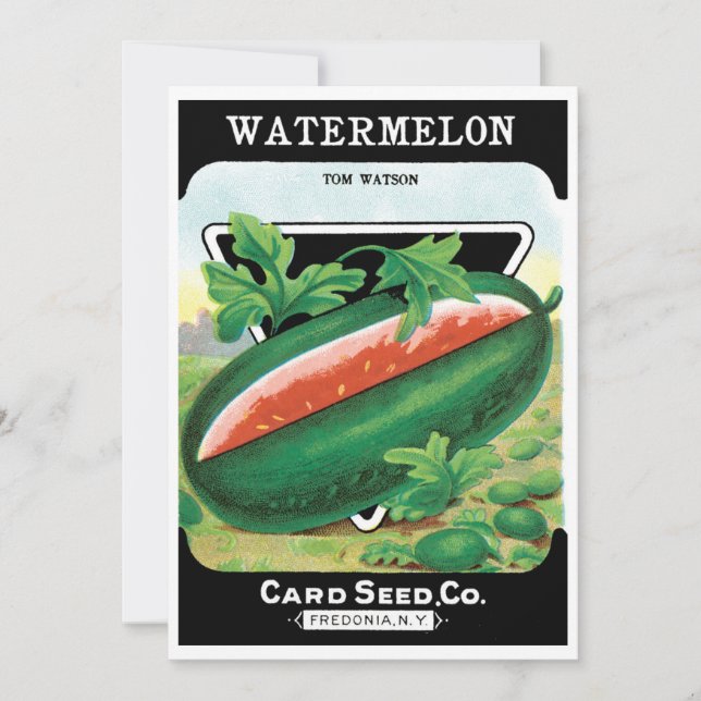 Vintage Seed Packet Label Art, Watermelons Fruta (Frente)