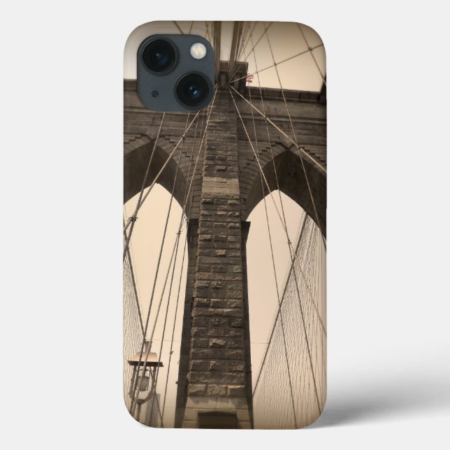 Vintage Sepia Brooklyn Bridge New York (Verso)