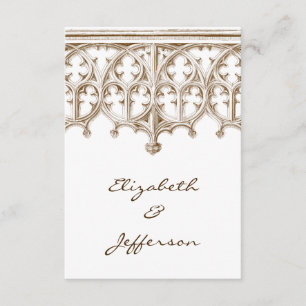 Vintage Sepia Catedral Casamento RSVP