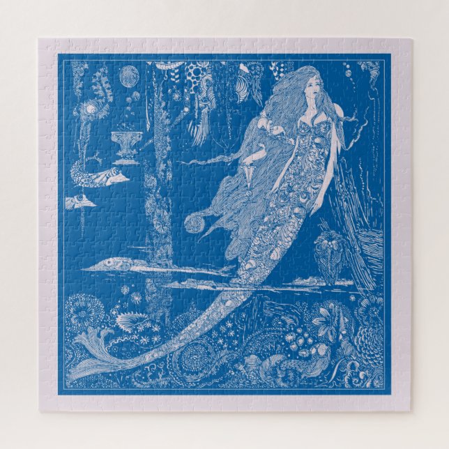 Vintage Sereia 676 Peça Difícil Quebra-cabeça (Vertical)