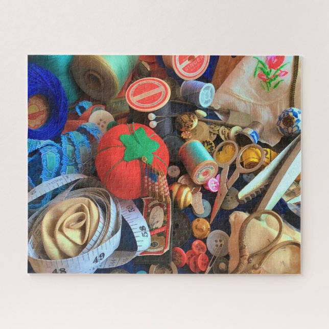Vintage Sewing Bits & Bobs Quebra-cabeça (Horizontal)