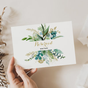 Vintage - Símbolo Reservado de Eucalipto Dourado e