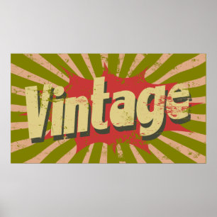 Vintage - sinal de poster com angústia espiral ret