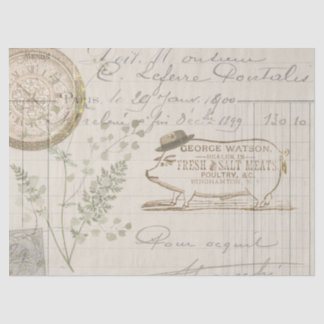 Vintage - Sinal de Suíno - Papel Tecido Farmhouse