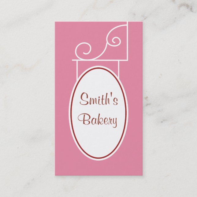 Vintage - Sinal Rosa Cartão de visita (Frente)