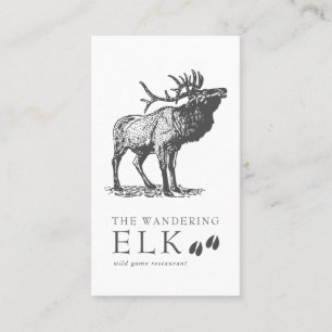 Vintage Sketch Wild Elk Cartão de visita