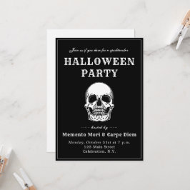 Vintage Skull Spooky Festa de Halloween Convite