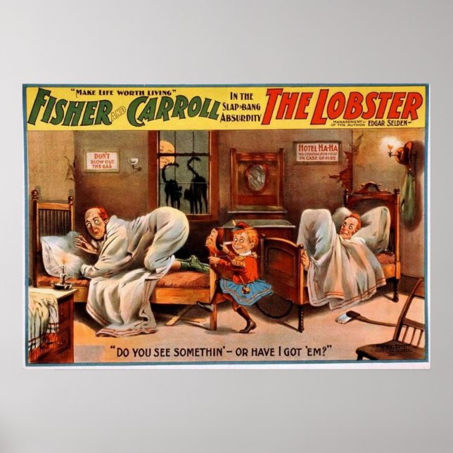 Vintage Slapstick Ameaça Impressão (Frente)