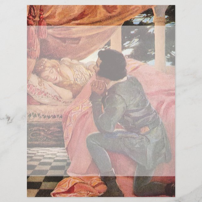 Vintage Sleeping Beauty por Jessie Willcox Smith (Frente)