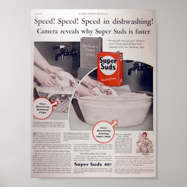 Vintage Soap Ad Impressão (Frente)