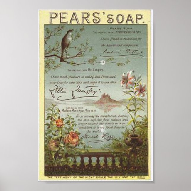 Vintage Soap Ad Impressão (Frente)