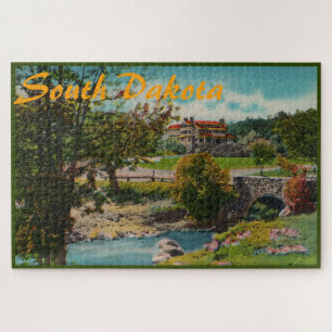 Vintage South Dakota Large Quebra-cabeça