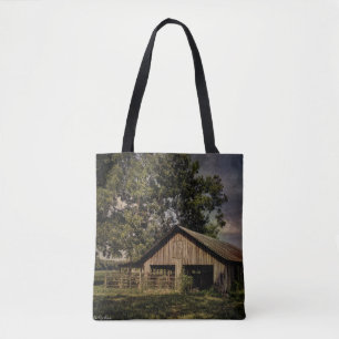 Vintage South Georgia Barn All-Over-Impressão Tote