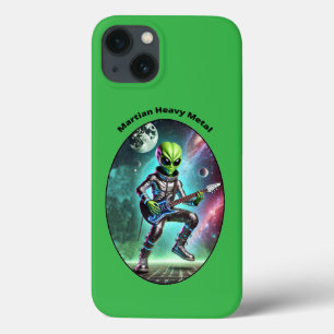 Vintage Space Alienígena Martian tocando guitarra 