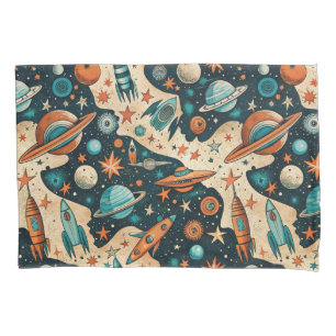 Vintage Spacecraft Rocket ships Pattern - Cosmos(4