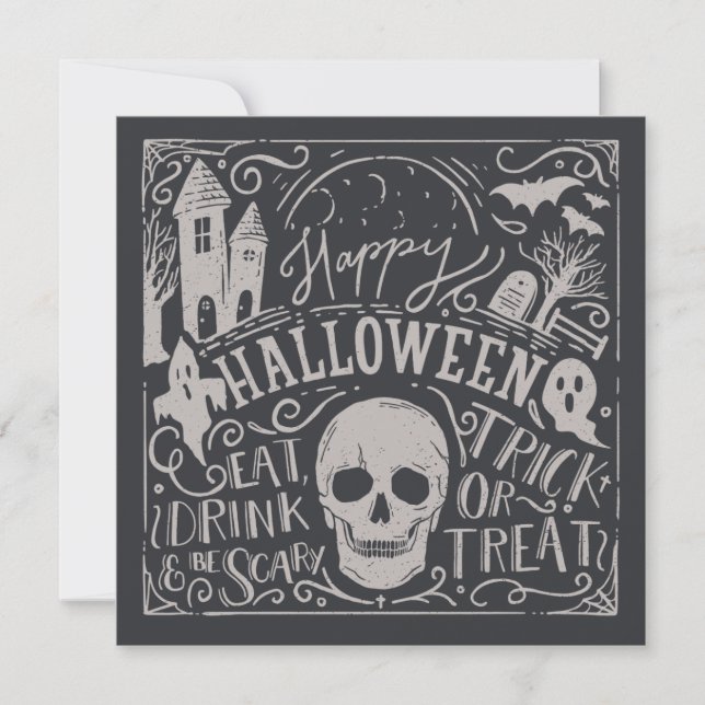 Vintage Spooktacular Halloween | Convite de festas (Frente)