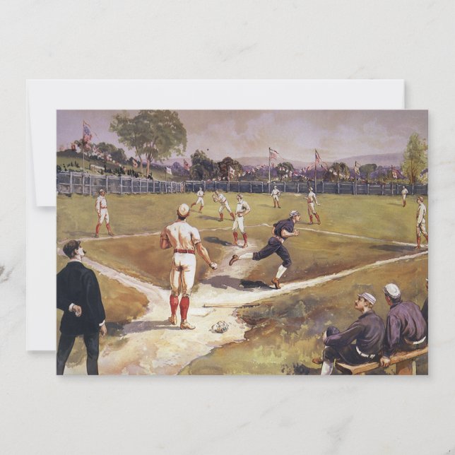 Vintage Sports Baseball Game de Henry Sandham (Frente)