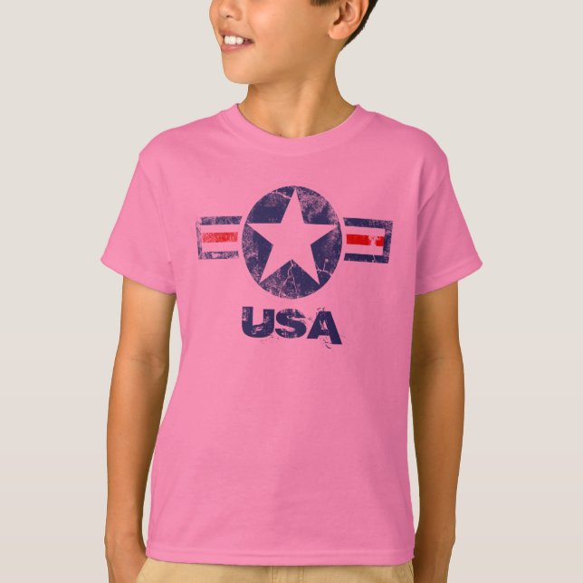 Vintage Star Patriotic USA T-Shirt (Frente)
