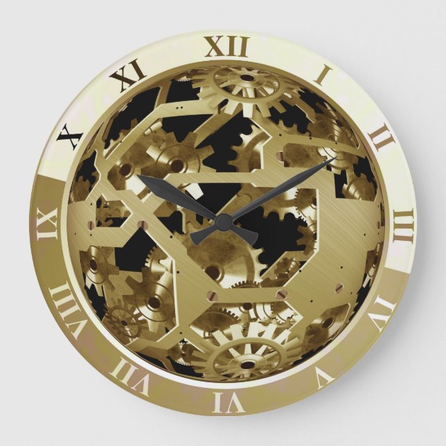 Vintage Steampunk "Máquinas Expostas": Relógio de  (Frente)