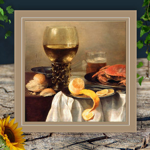 Vintage still life with Crab Azulejo